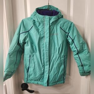 Columbia teal girls size 6 insulated jacket